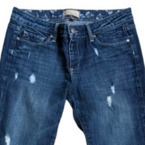 PAIGE Skyline skinny jeans blue stretch women’s sz 29 distressed - Picture 4 of 8